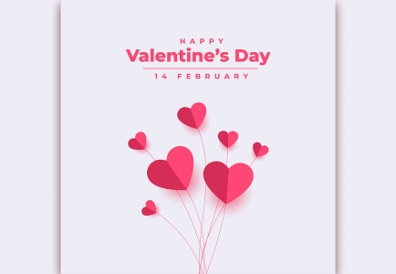Valentines Day Paper Style Social Media Post