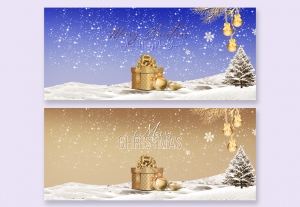 PSD Merry Christmas And Happy New Year Social Media Cover Post Design Free Download