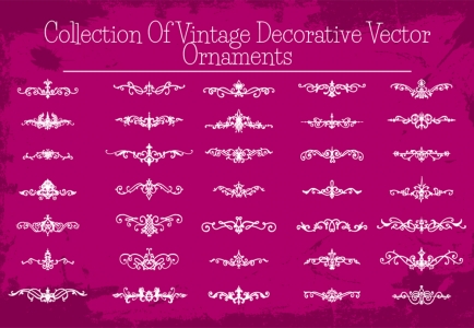 Decorative Vector Ornamental Elements Collection