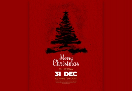 PSD Christmas post card Free Download