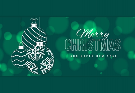 Vector Merry Christmas And Happy New Year Green Background Facebook Cover Free Download