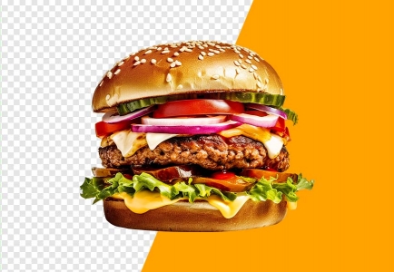 burger transparent backgrounds fresh hamburger fast food with beef and cheese