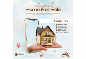 House for Sale Social Media Post PSD File Promote Your Home | sale social media post