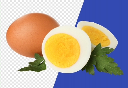 hard boiled eggs isolated on transparent background