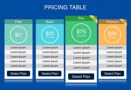 Free Pricing Table Vector Free Vector Download