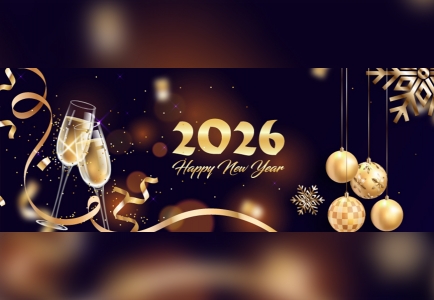 Happy New Year ball Facebook Cover Post Template Free Download