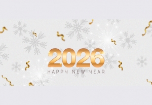 PSD White Happy New Year 2026 Cover Design Free Download