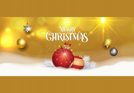 Vector Merry Christmas Yellow Facebook Cover Social Media Post Design Free Download