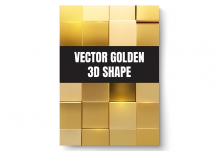 Vector Golden 3D Gradient Shape