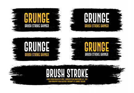 Vector Grunge Brush Strokes Collection Free Download
