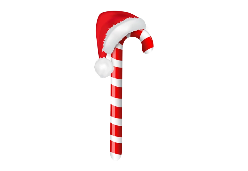Free Premium PNG  candy canes with stripes on a white isolated transparent background