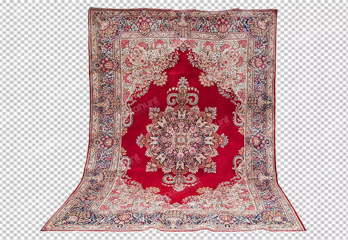Free Premium PNG  Iranian Isfahan Rug Central Medallion Pattern transparent background 