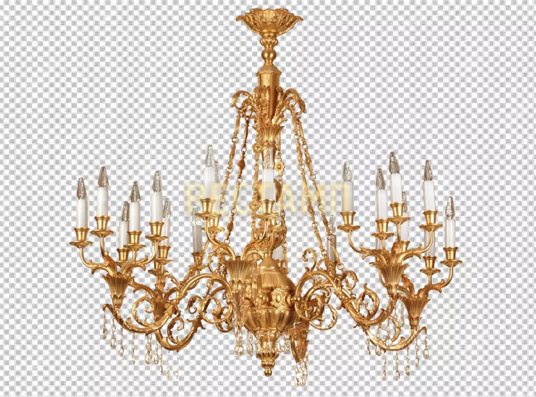 Free Premium PNG  Render Retro chandelier isolated transparent background 