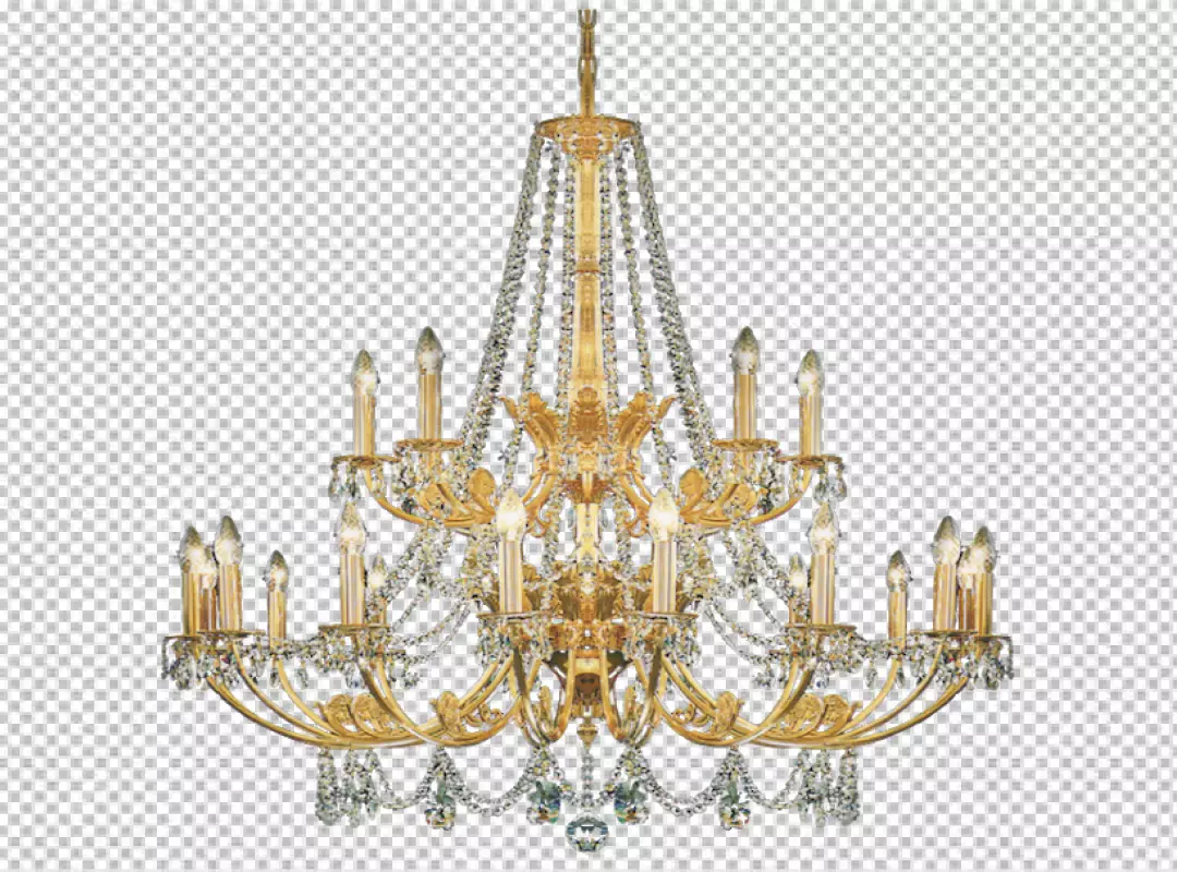 Free Premium PNG  Render Retro chandelier isolated transparent background PNG