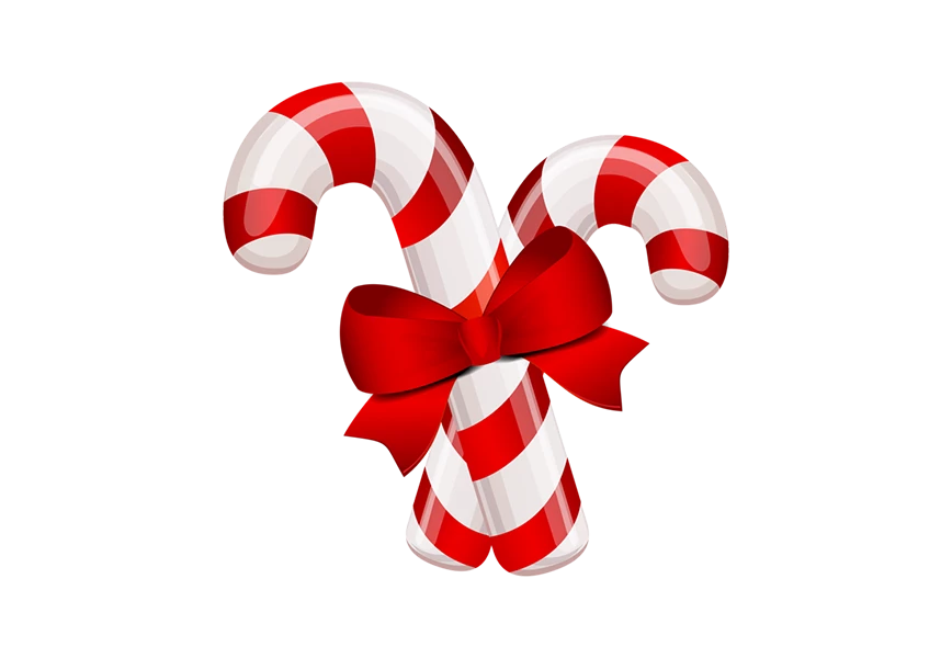 Free Premium PNG 3d Christmas candy Happy Christmas 