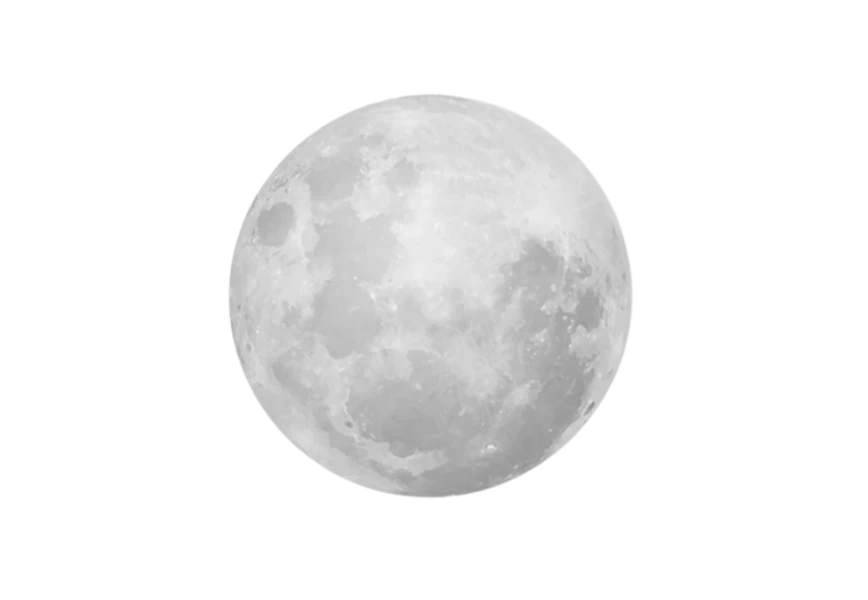 Free Premium PNG 3d Full moon transparent Background