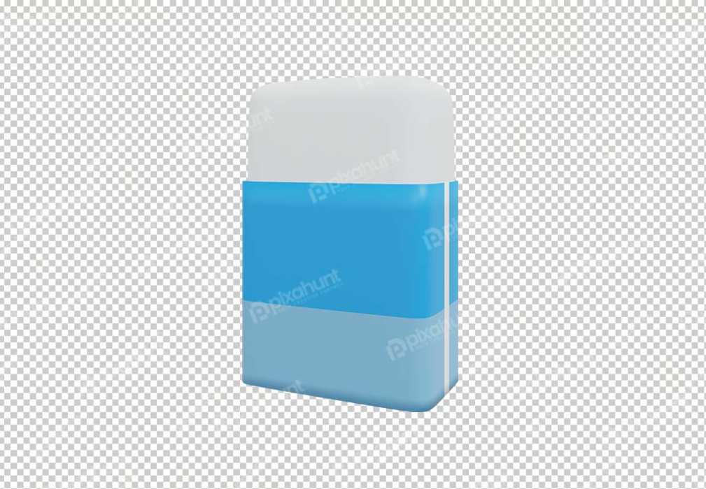 Free Premium PNG 3d render icon eraser