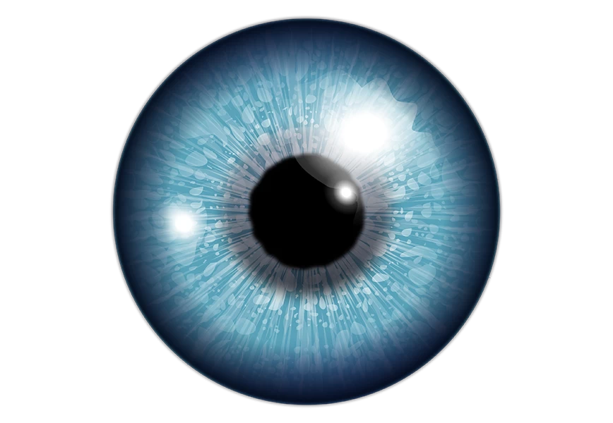 Free Premium PNG 3d round iris retina and pupil