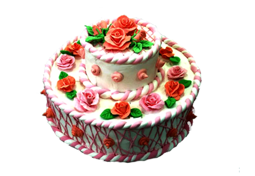 Free Premium PNG 3d view of delicious looking cake with lit candles transparen background 