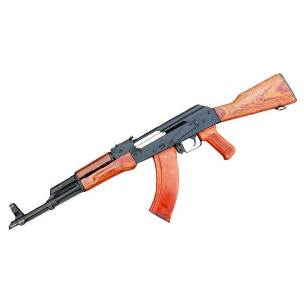 Free Premium PNG A black and wood AK-47 rifle Or Gun