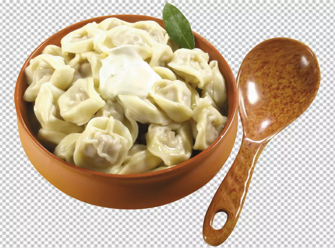 Free Premium PNG A bowl of dumplings with transparent background