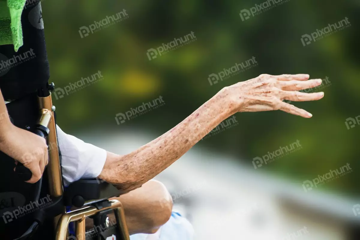 Free Premium Stock Photos A close-up of an elderly person's hand