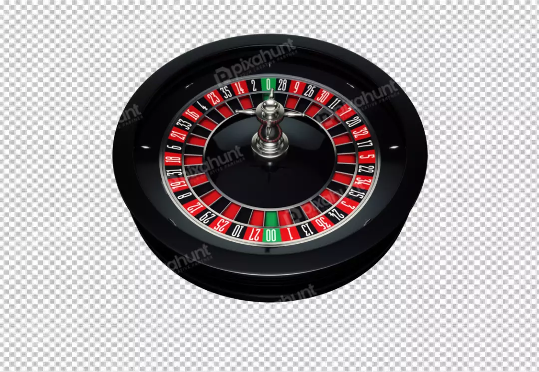 Free Premium PNG A large black clock with a red and green dice on it