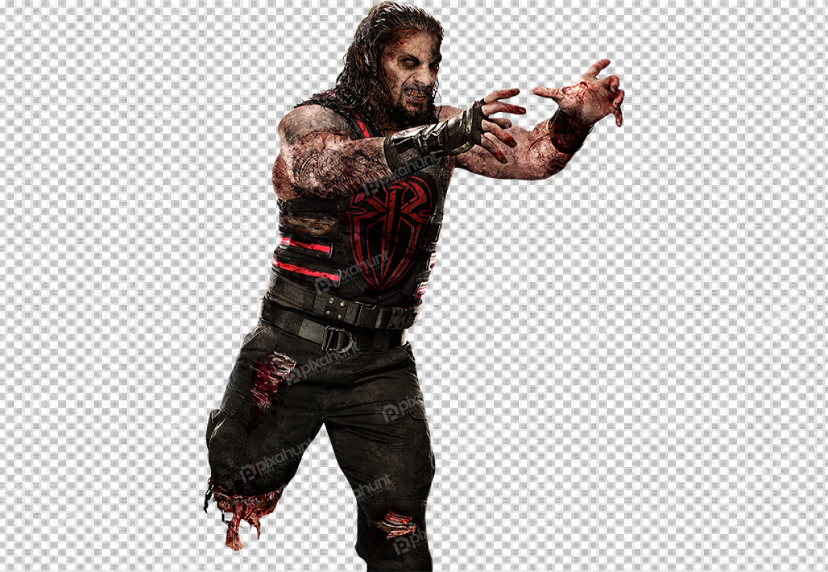 Free Premium PNG A photo of Roman Reigns, a professional wrestler