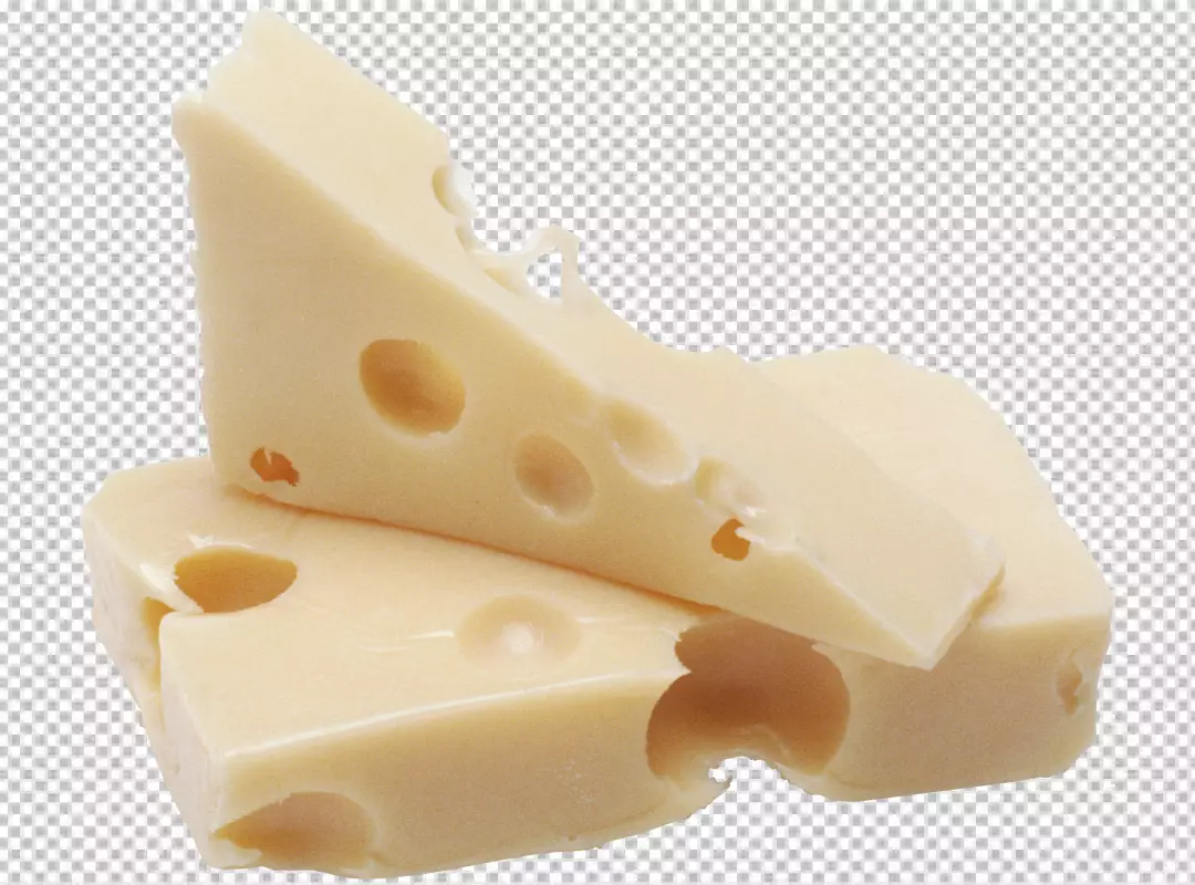 Free Premium PNG A piece of cheese with holes on it PNG