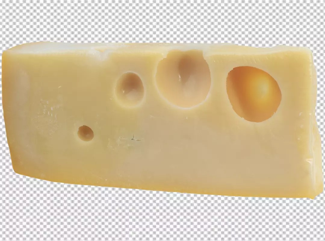 Free Premium PNG A piece of cheese with holes on it PNG background 
