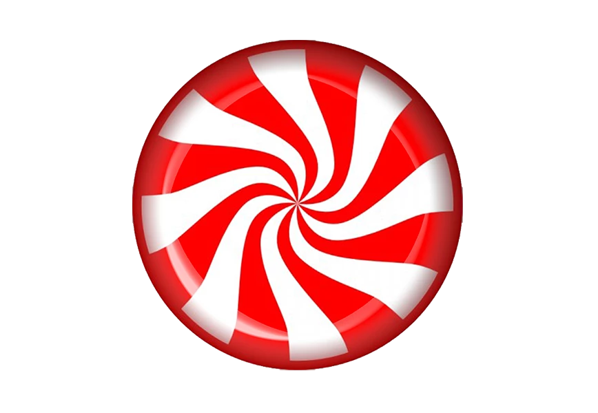 Free Premium PNG A red and white striped peppermint candy on a solid transparent background