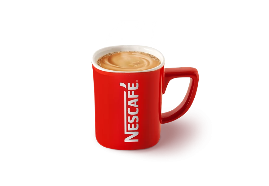 Free Premium PNG A red mug with a white on transparent background