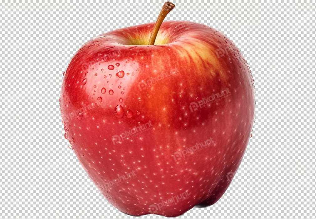 Free Premium PNG After taking the apple out of the fridge, the water is dripping