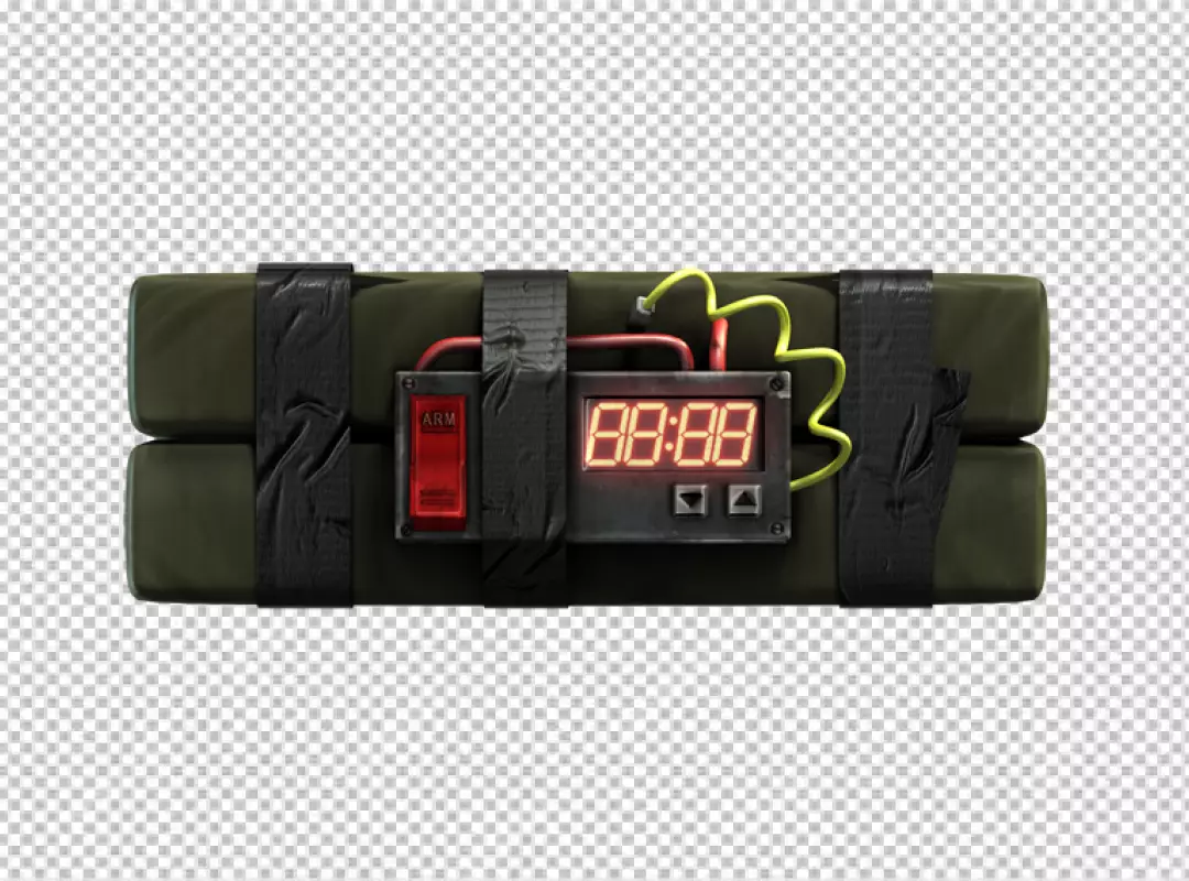 Free Premium PNG Alarm clock and sticks of dynamite fashioned into a time bomb transparent background