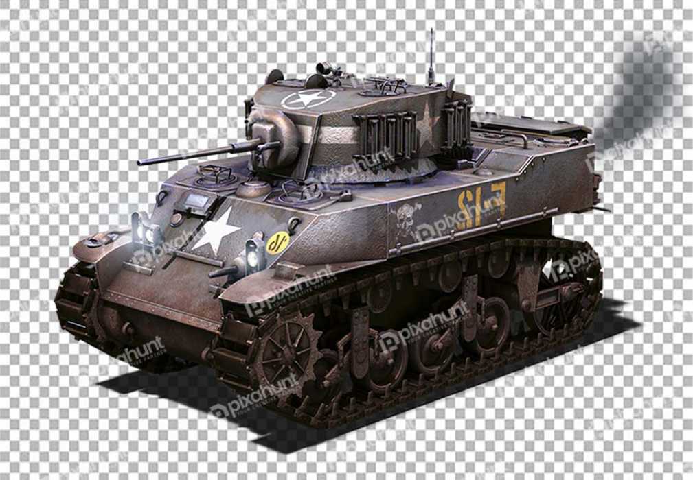 Free Premium PNG American Stuart M3A1 light Tank