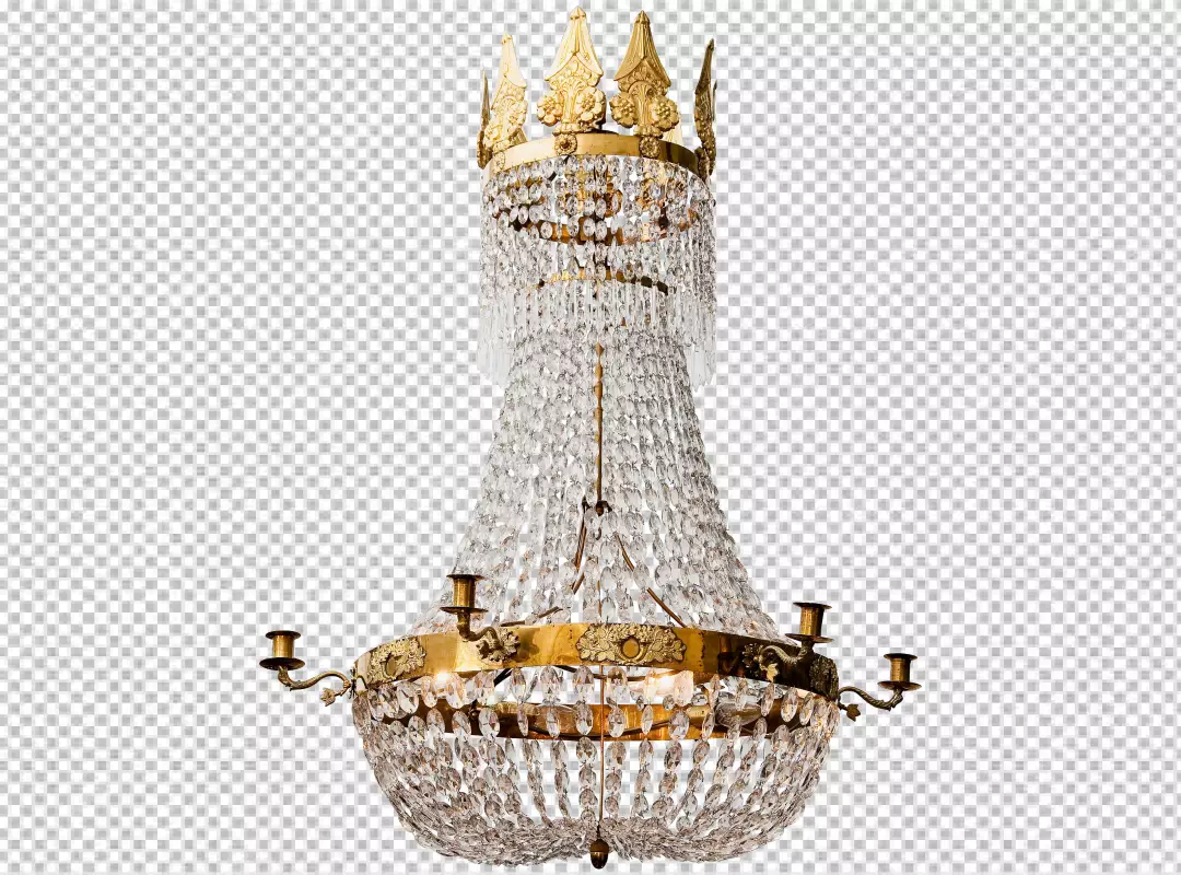 Free Premium PNG An image of an old fashioned chandelier with the words chandelier PNG