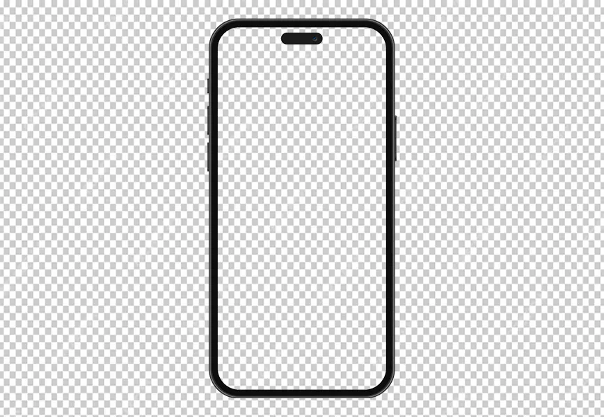 Free Premium PNG Apple iphone 15 black transparent screen