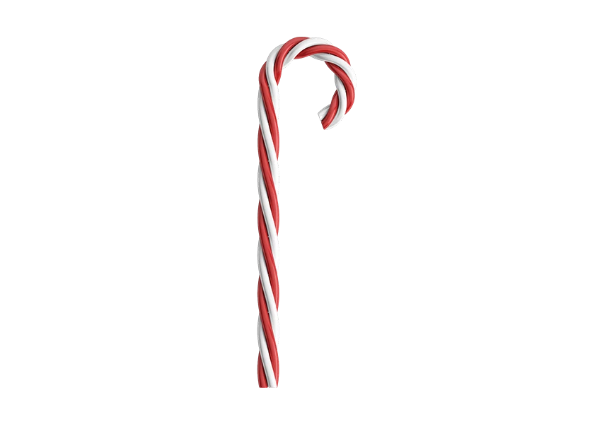 Free Premium PNG Arafficial candy cane with red and white stripes on png