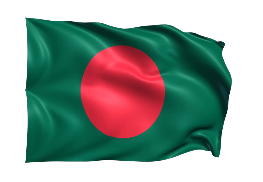 Free Premium PNG Bangladesh Waving flag Realistic Transparent Background | Bangladesh National flag