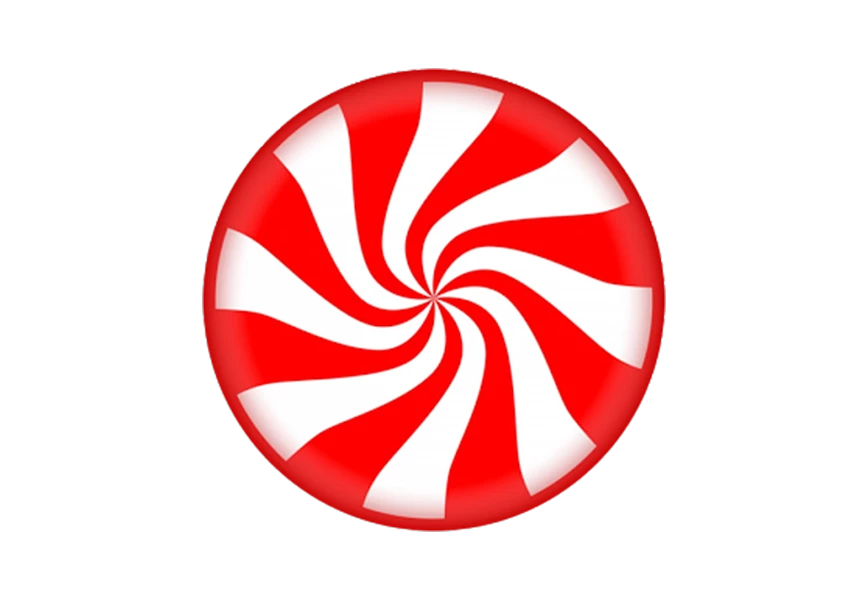 Free Premium PNG big round spiral red and white lollipop on stick isolated transparent background