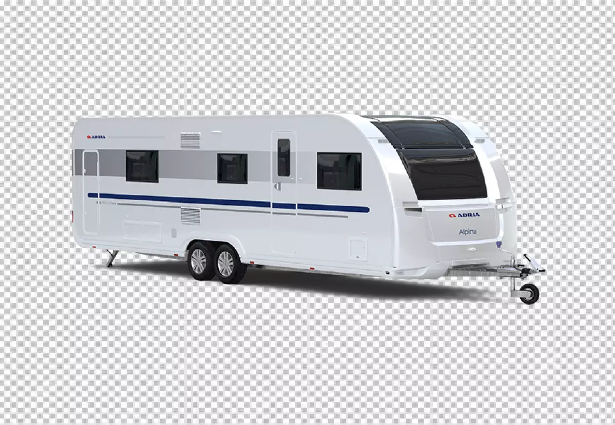 Free Premium PNG Big size camper van with shadow