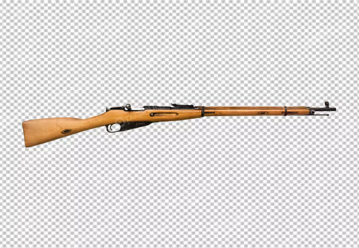 Free Premium PNG Big size old rifle sniper without scope transparent background