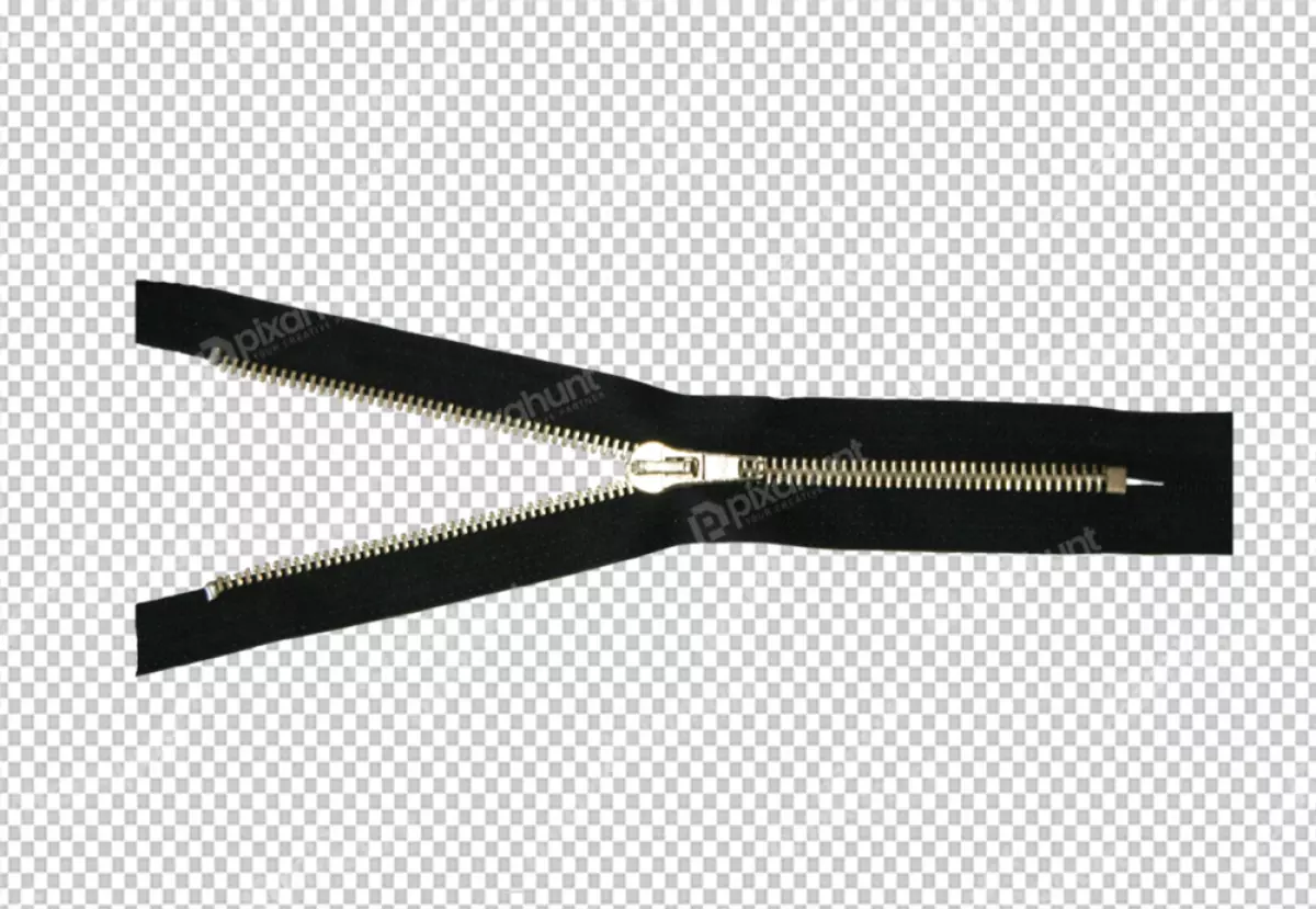 Free Premium PNG Black and gold zipper against also zipper is closed with the teeth of the zipper halves interlocking precisely