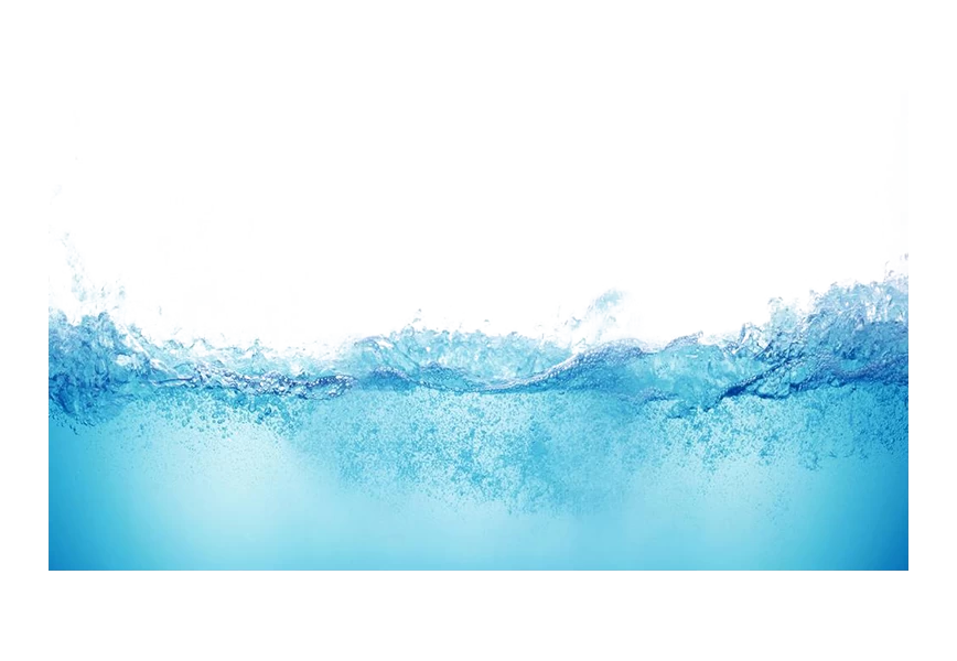 Free Premium PNG Blue clean water wave with bubbles and drops wave png