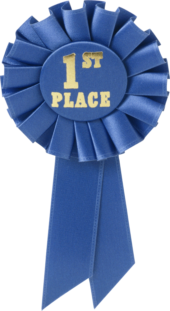 Free Premium PNG Blue color third-place winner badge