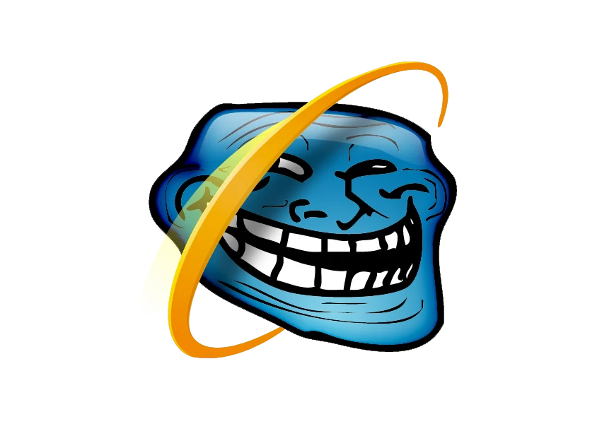 Free Premium PNG Blue Trollface Internet troll Rage comic Internet meme, frustrated troll face