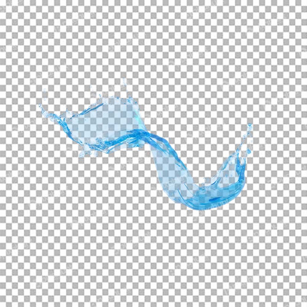Free Premium PNG Blue water splash isolated on white background