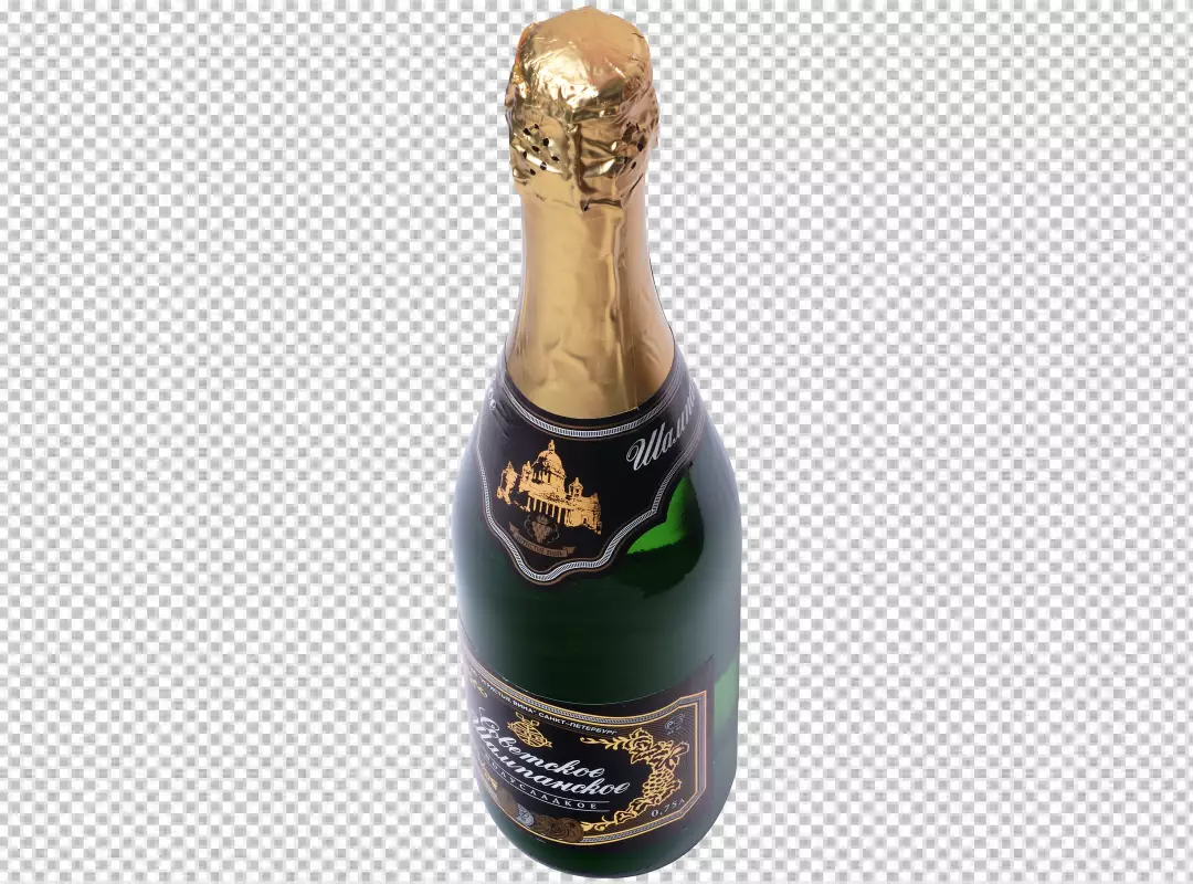 Free Premium PNG Bottle of champagne white sparkling wine