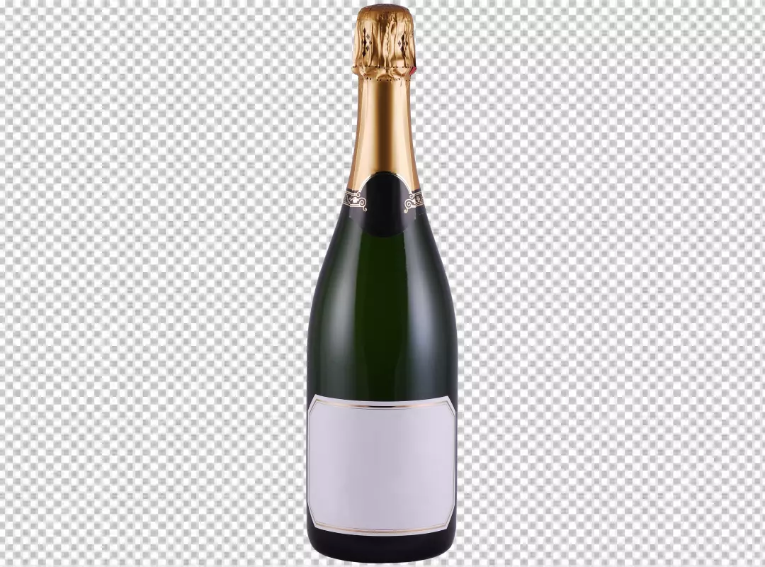 Free Premium PNG Bottle of the champagne isolated on transparent  background