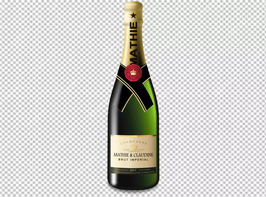 Free Premium PNG Bottle of wine isolated on a transparent  background